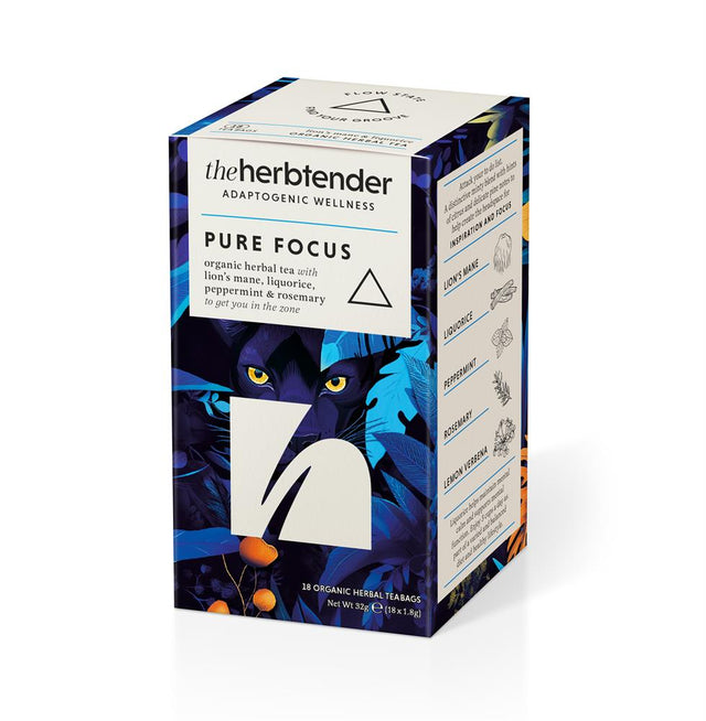 The Herbtender Organic Herbal Tea - Pure Focus 18bag - Greenlands Health Store