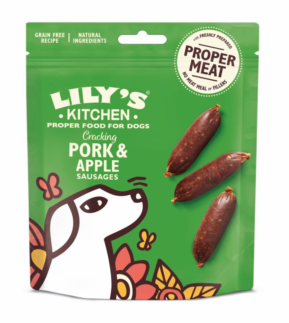 Cracking Pork & Apple Sausages Dog Treats 70g - Greenlands Health Store