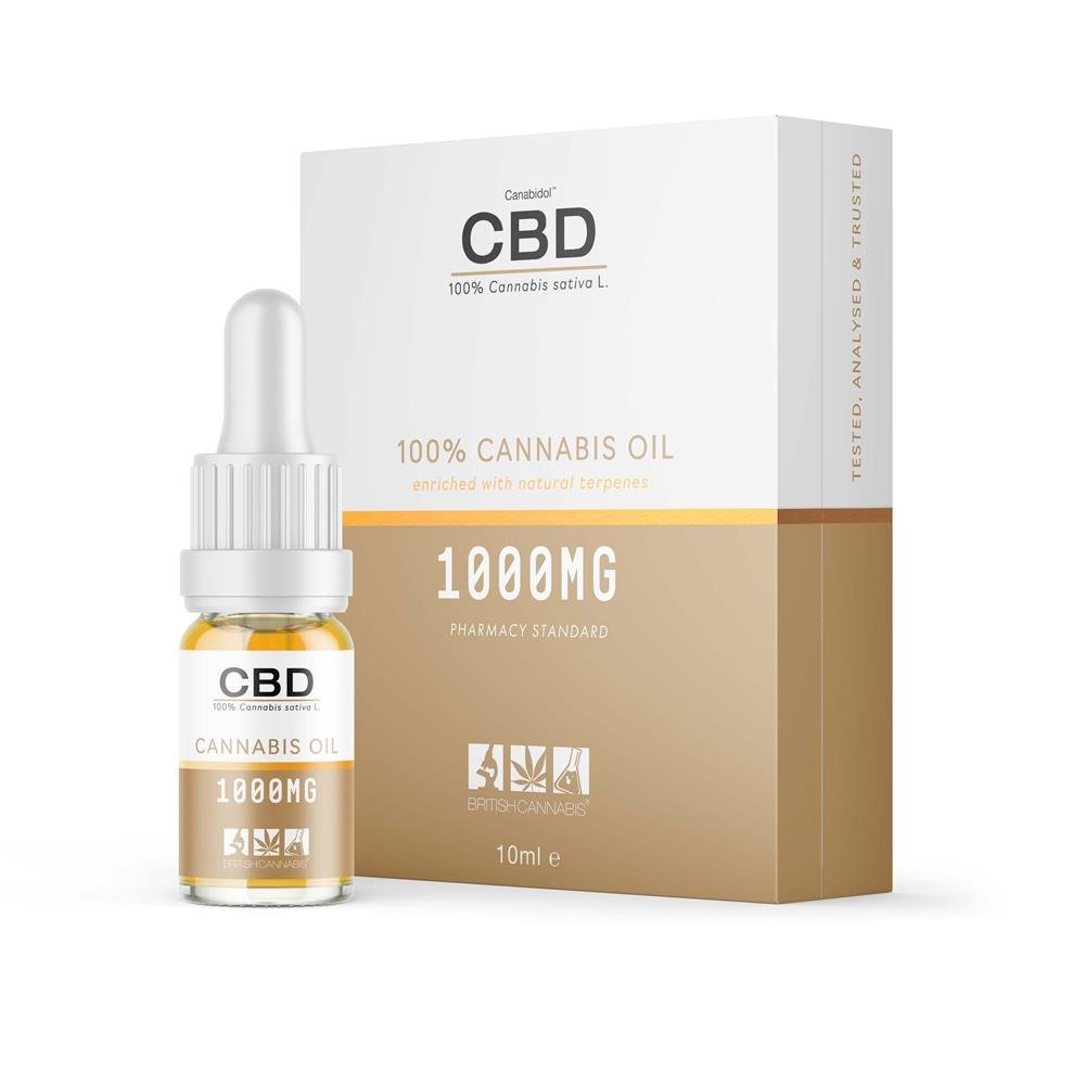 Canabidol CBD Oil Dropper 1000mg 10ml - Greenlands Health Store