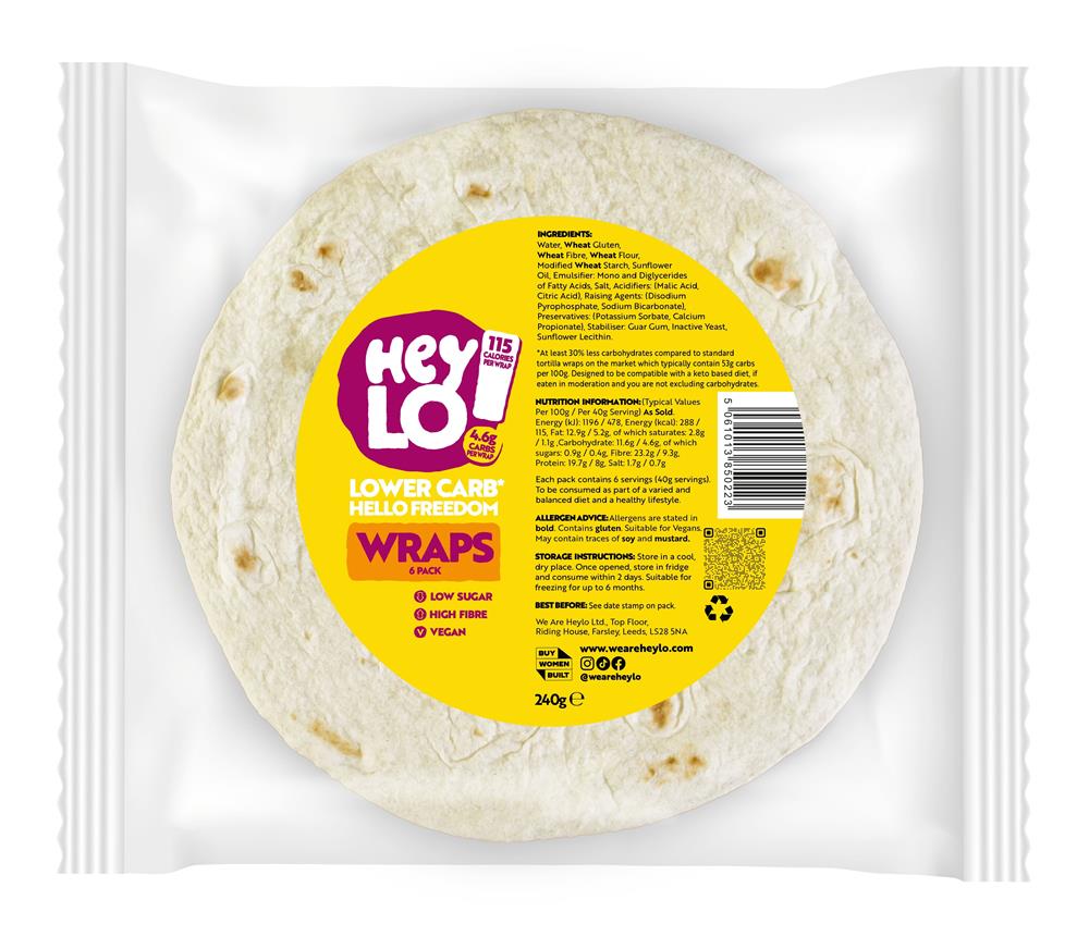 Heylo Low - Carb Wraps Pack of 6 x 40g - Greenlands Health Store