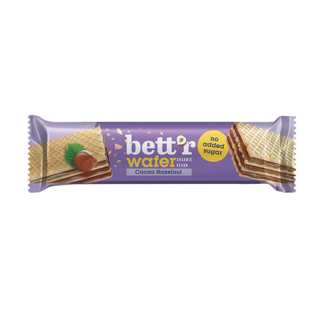 Organic No Added Sugar Wafer with Hazelnut Cacao Cream 30g - Greenlands Health Store