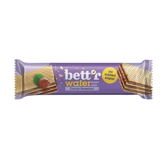 Organic No Added Sugar Wafer with Hazelnut Cacao Cream 30g - Greenlands Health Store