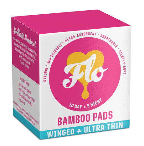 Bamboo Pads Combo Pack (10 Day + 5 Night Pads) - Greenlands Health Store
