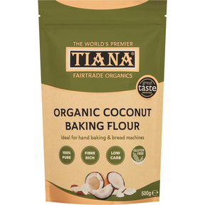 TIANA Fairtrade Organic gluten free low - carb coconut flour - Greenlands Health Store