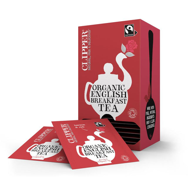 Clipper Fairtrade Organic English Breakfast 25 Envelopes - Greenlands Health Store