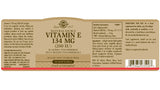 Solgar® Natural Source Vitamin E 134 mg (200 IU) Softgels - Greenlands Health Store