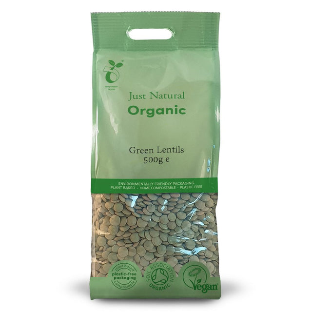 Organic Green Lentils 500g - Greenlands Health Store