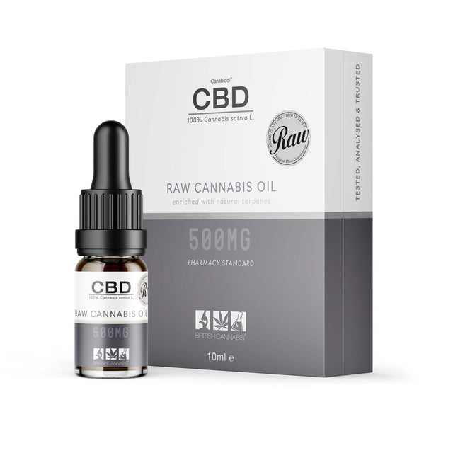 Canabidol CBD Oil Dropper (RAW) 500mg 10ml - Greenlands Health Store