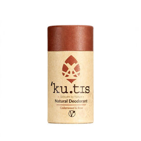Plastic Free Natural Cedarwood & Rose Vegan Deodorant 55g - Greenlands Health Store