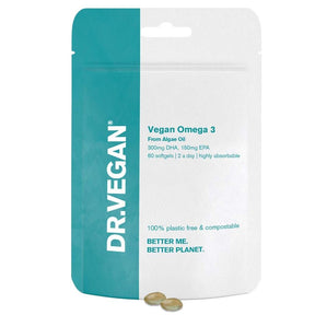 DR.VEGAN Vegan Omega 3 300mg DHA 150 EPA 60 Softgels - Greenlands Health Store