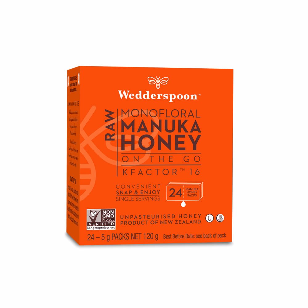 100% Raw Manuka Honey on the Go 120g 24 Servings - Greenlands Health Store