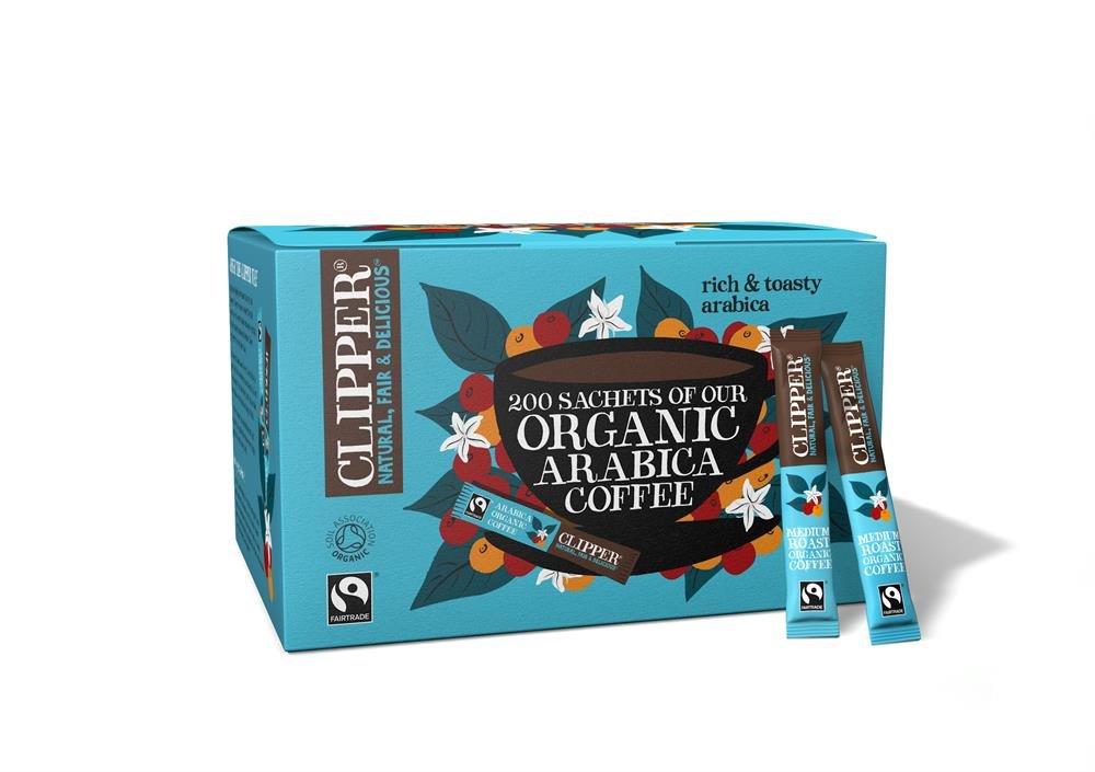 Clipper Organic Fairtrade Arabica Coffee x 200 Sticks - Greenlands Health Store