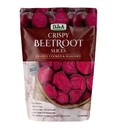 DJ & A Crispy Beetroot Slices 35g - Greenlands Health Store