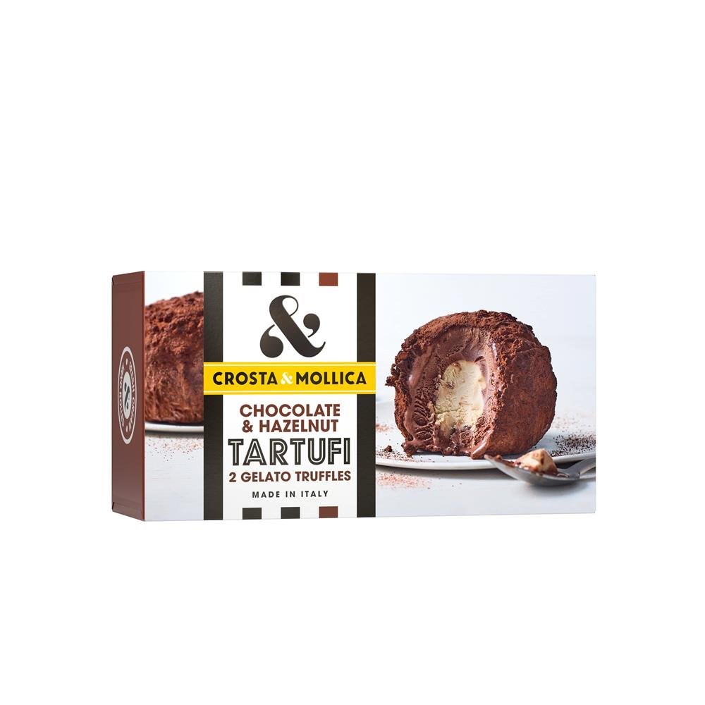 Tartufi Gelato Chocolate & Hazelnut 2 x 104g - Greenlands Health Store