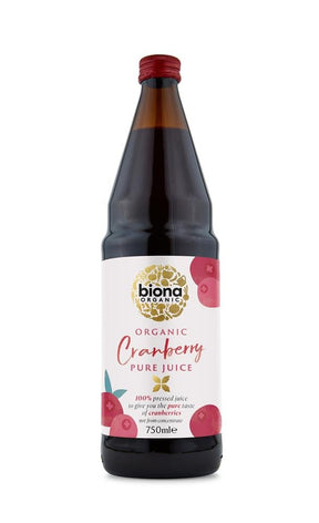 Organic Pure Cranberry Juice 750ml - Greenlands Health Store