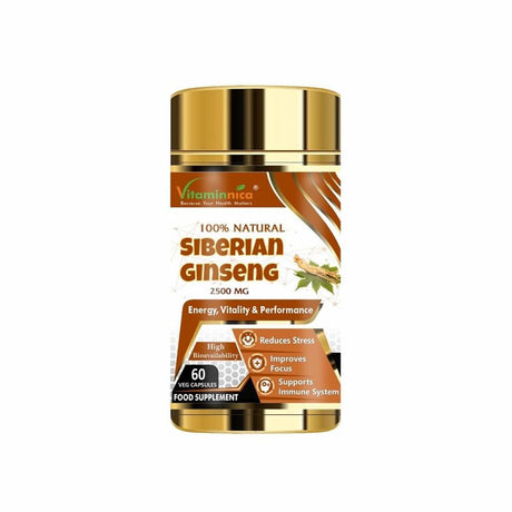 Vitaminnica Siberian Ginseng 2500mg 60 capsules - Greenlands Health Store