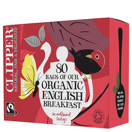 Clipper Organic Fairtrade English Breakfast Tea 80 Bags - Greenlands Health Store