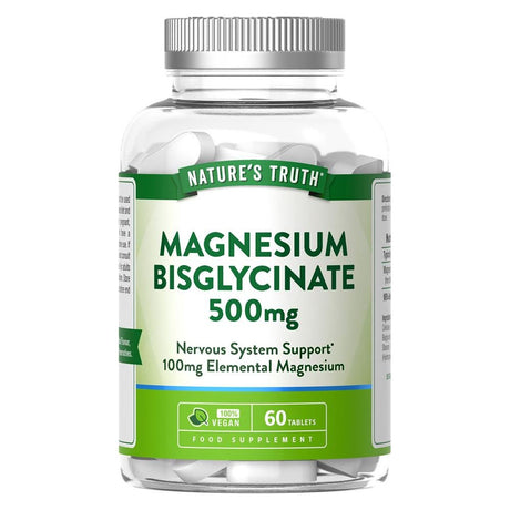 Magnesium Bisglycinate 500mg 60 Tablets - Greenlands Health Store