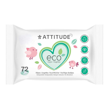 Biodegradable Baby Wipes Fragrance-free 72 wipes - Greenlands Health Store