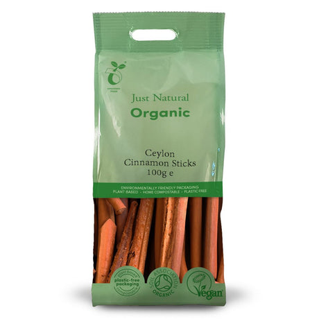 Organic Ceylon Cinnamon Sticks 100g - Greenlands Health Store