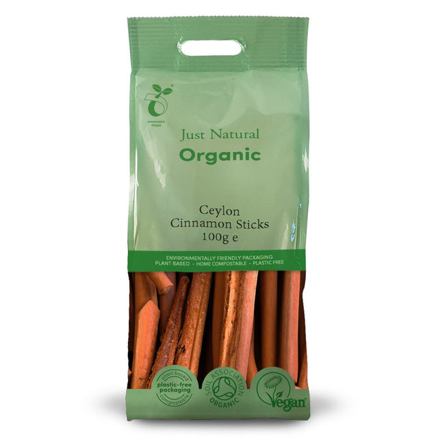 Organic Ceylon Cinnamon Sticks 100g - Greenlands Health Store