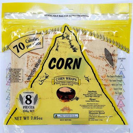 Mountain Bread Corn Wraps (70% Corn) 200g - Greenlands Health Store