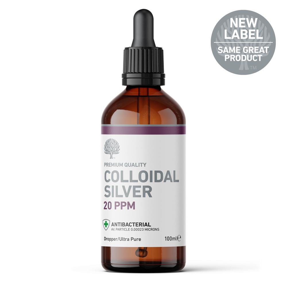 20ppm Enhanced Colloidal Silver 100ml Dropper - pH 9.0 - Greenlands Health Store
