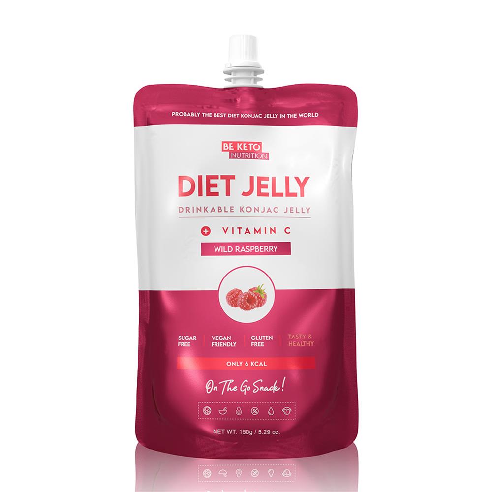 BeKeto - Diet Jelly Konjac Fresh Raspberry 150g - Greenlands Health Store