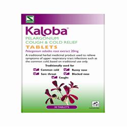 Kaloba Pelargonium Cough & Cold Relief Tablets 30s - Greenlands Health Store