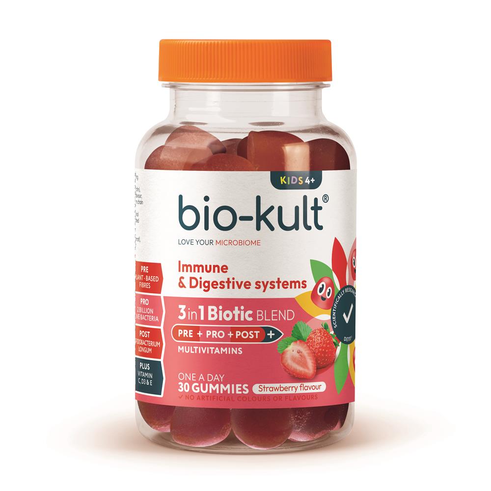 3 - in - 1 Biotic Blend Gummies for Kids. Strawberry Flavour. 30 - Greenlands Health Store