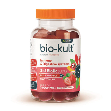 3 - in - 1 Biotic Blend Gummies for Kids. Strawberry Flavour. 30 - Greenlands Health Store