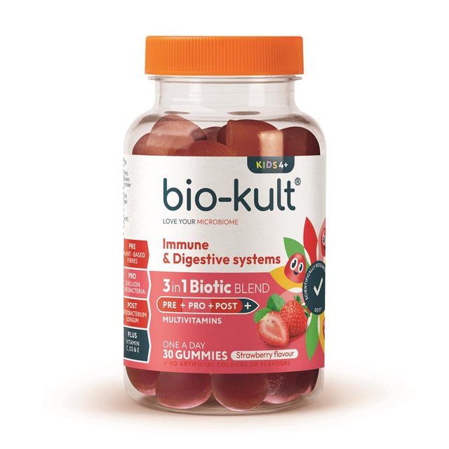 3 - in - 1 Biotic Blend Gummies for Kids. Strawberry Flavour. 30 - Greenlands Health Store