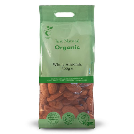 Organic Almonds Whole 500g - Greenlands Health Store