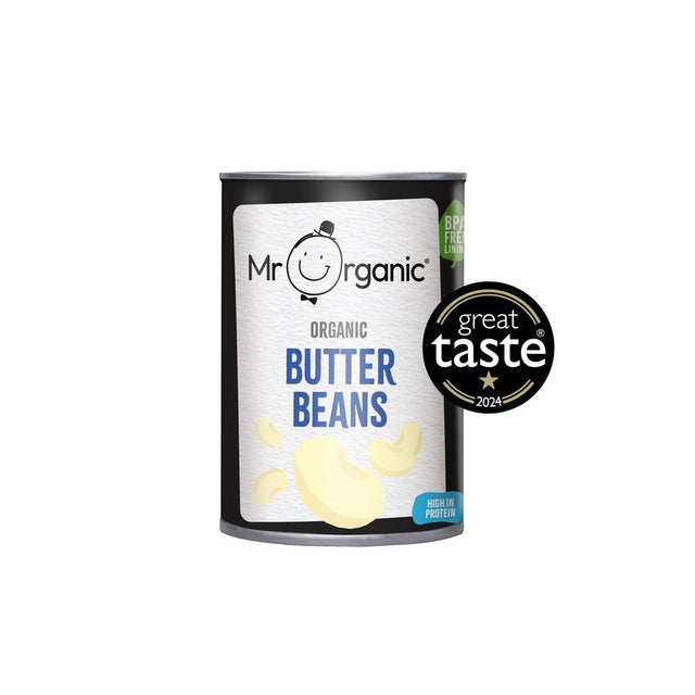 Mr Organic Butter Beans 400g - Greenlands Health Store