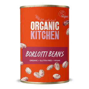 Organic Borlotti Beans 400g - Greenlands Health Store