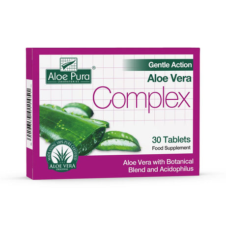 Aloe Pura Aloe Vera Gentle Action Complex 30 Tablets - Greenlands Health Store