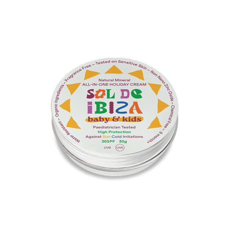 Mini Tin Sol de Ibiza Baby & Kids Mineral all - in - one Cream SPF30 - Greenlands Health Store