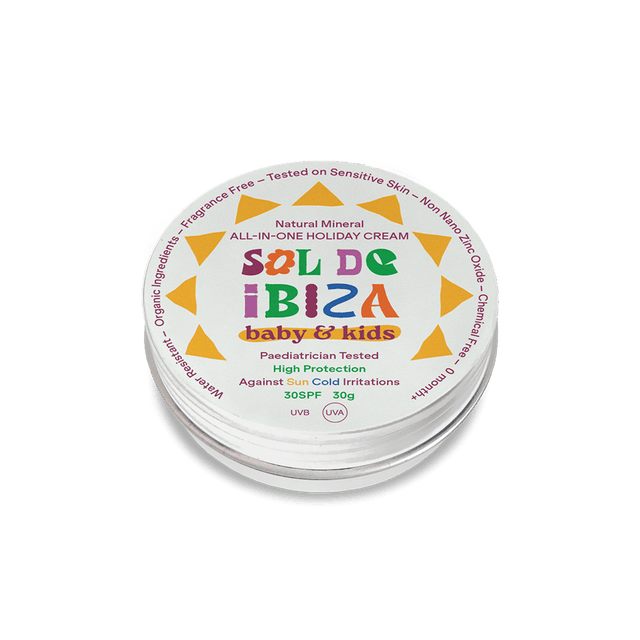 Mini Tin Sol de Ibiza Baby & Kids Mineral all - in - one Cream SPF30 - Greenlands Health Store