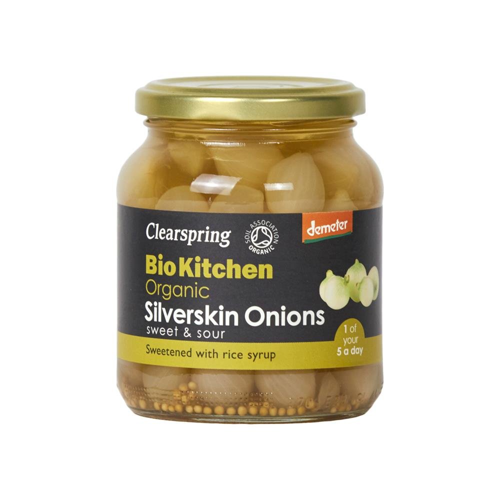 Demeter Organic Silverskin Onions (Sweet & Sour) 340g - Greenlands Health Store