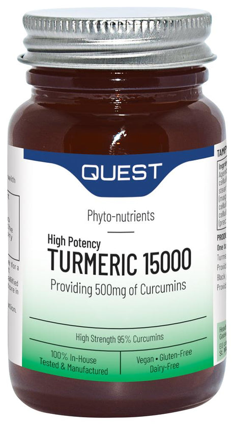 TURMERIC 15000 (PIPERINE FROM BLACK PEPPER) 60 tabs - Greenlands Health Store
