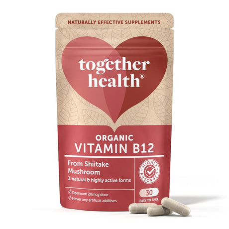 Together Organic Mushroom Vitamin B12 30 Caps - Greenlands Health Store