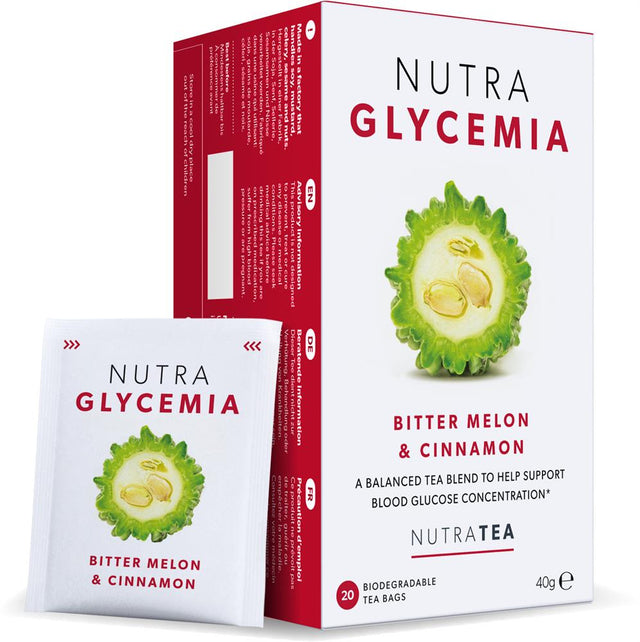 Nutra Glycemia Tea - 20 Herbal Tea Bags - Greenlands Health Store
