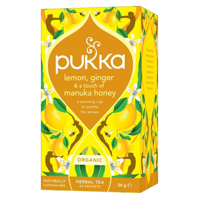 Lemon Ginger & a touch of Manuka Honey Tea x 20 sachets - Greenlands Health Store