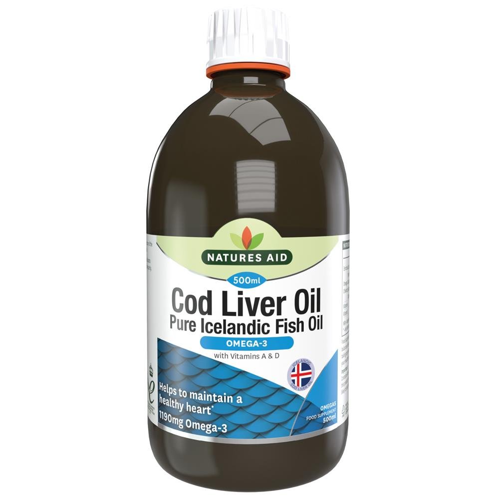 Cod Liver Oil Liquid (with Vitamin A & D)500ml - Greenlands Health Store
