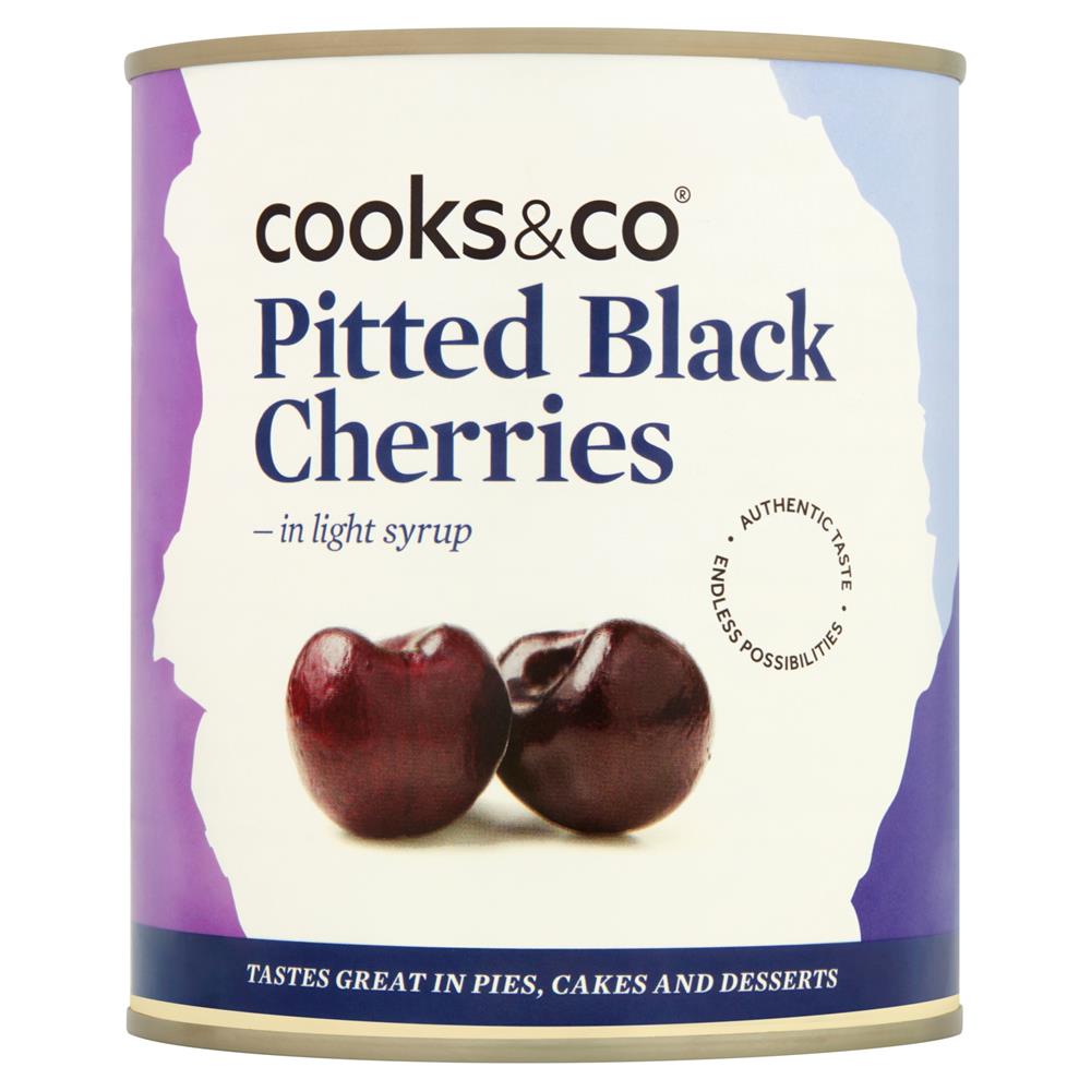 Cooks&Co Black Cherries in Syrup 850g - Greenlands Health Store
