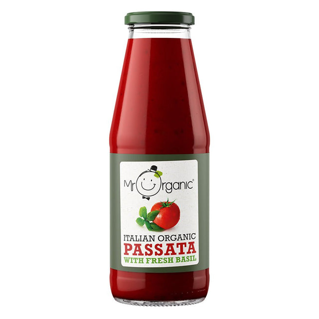 Mr Organic Passata & Basil 690g - Greenlands Health Store