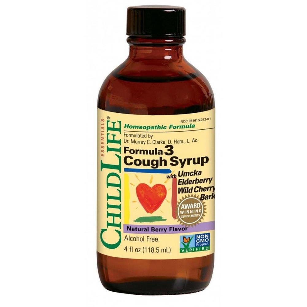 ChildLife Essential Formula 3 Cough Syrup Berry 120ml Glass - Greenlands Health Store