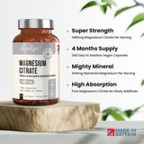 Magnesium Citrate 1480mg Providing 444mg Elemental Magnesium - Greenlands Health Store