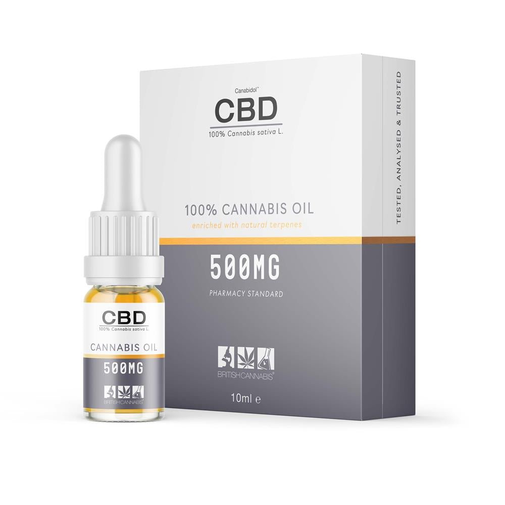 Canabidol CBD Oil Dropper 500mg 10ml - Greenlands Health Store