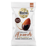 Biona Organic Dark Chocolate Roasted Almonds 30g - Greenlands Health Store